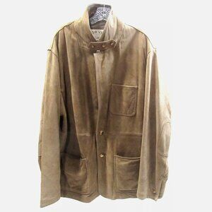 VTG Orvis Leather Field Jacket 40 Brown Suede Hunting Bandera Blazer Sport Coat